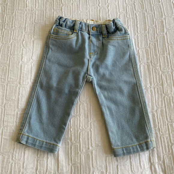 Bonpoint contrast-stitching denim trousers - Picture 3 of 6